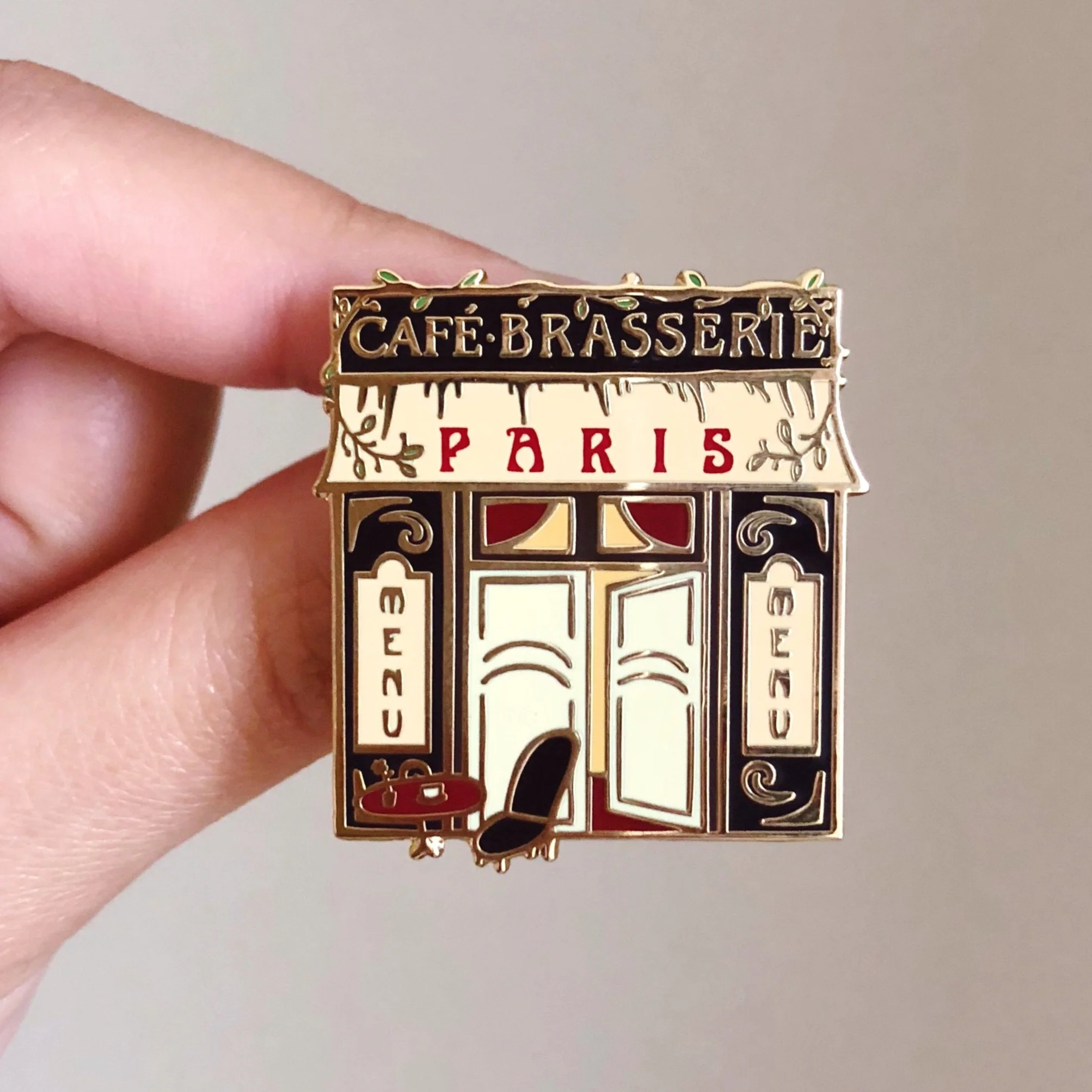 paris cafe pin — Lilly Baik